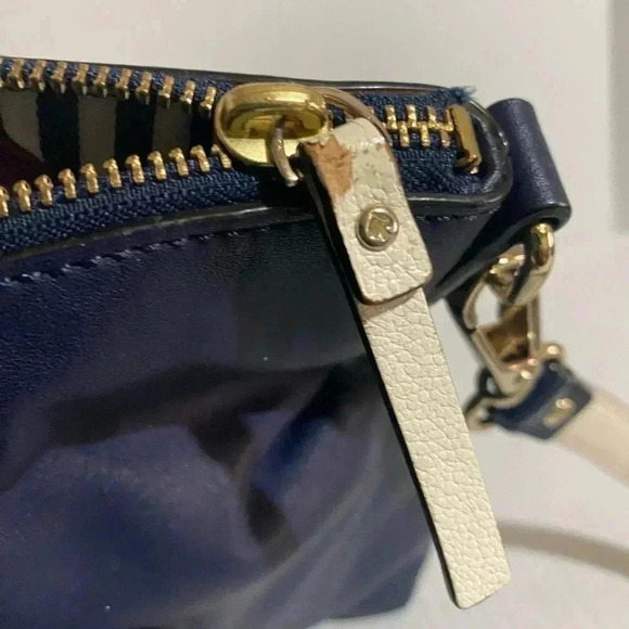 Kate spade navy blue leather satchel handbag - Picture 7 of 11